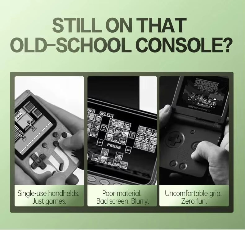 Retro Game Console - 3.5-inch IPS Screen, 6000mAh, 10000 Games | Light Green Retro Game Console - 3.5-inch IPS Screen, 6000mAh, 10000 Games | Light Green